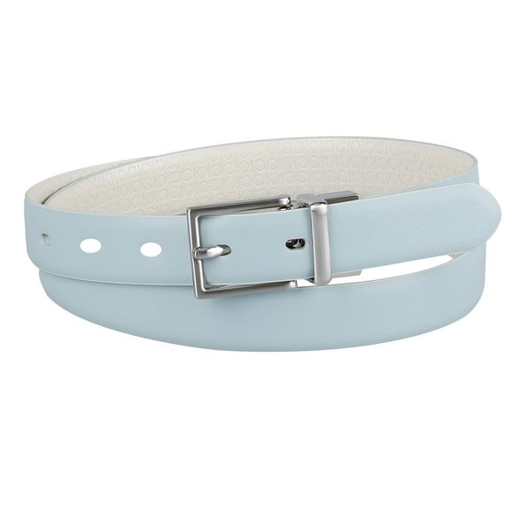 Calvin Klein 1 IN FE REVERSIBLE Blue White Belt LG - Picture 1 of 7